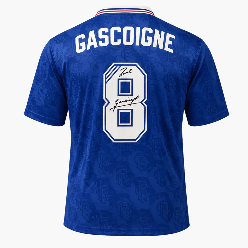 PaulGascoigneSignedGlasgowRangersHomeShirt1996_97 | Iconic Shirts