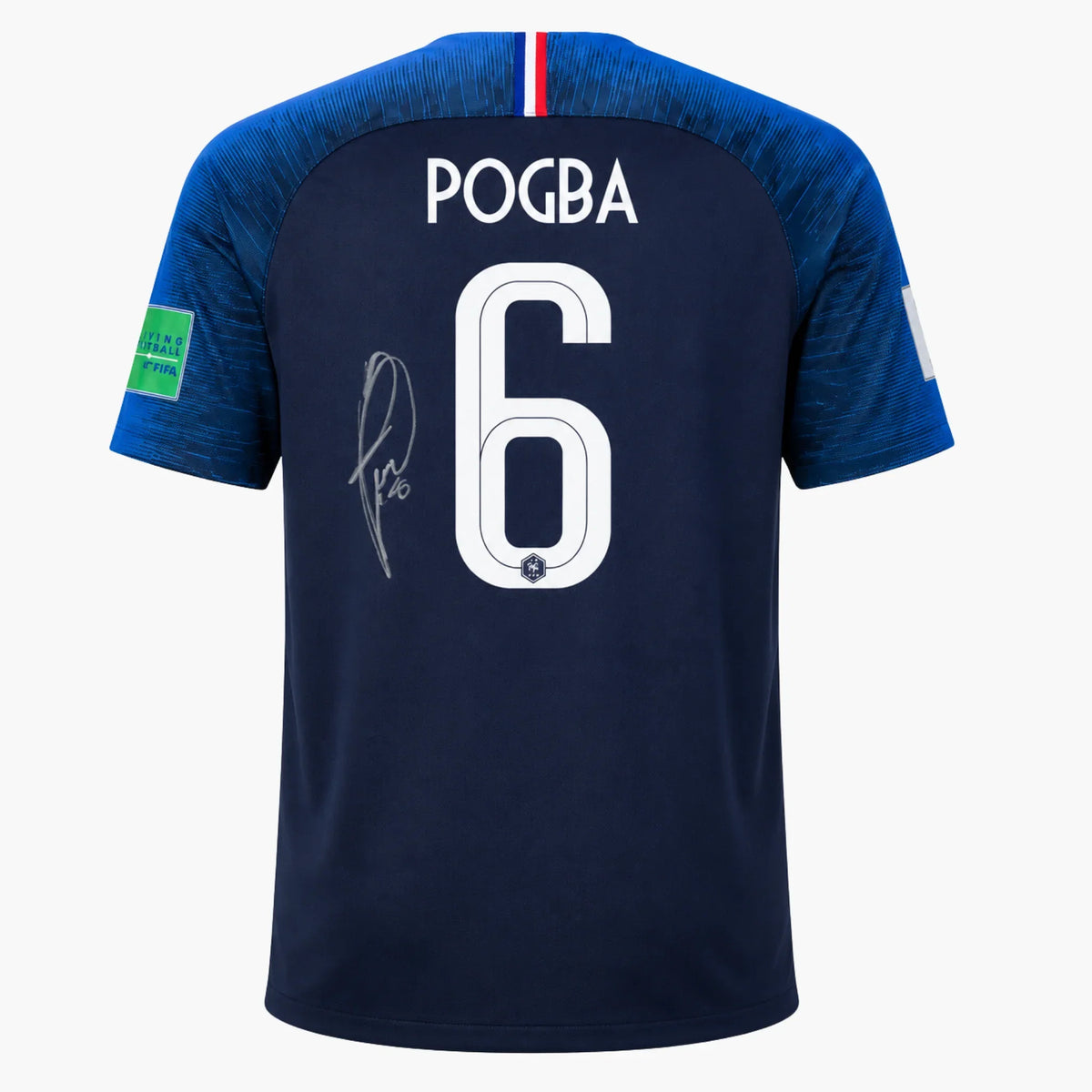 Maillot domicile de la France 2018 signé Paul Pogba | Iconic Shirts