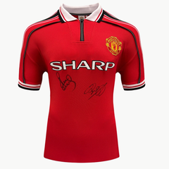 Paul Scholes & Ryan Giggs Signed Manchester United 1998 00 Home Shirt