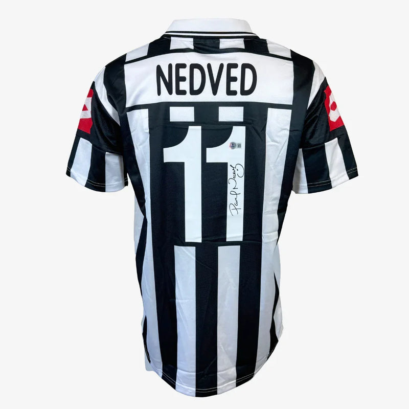PavelNedvedSignedJuventusFootballShirt-2001-02Home-back | Iconic Shirts