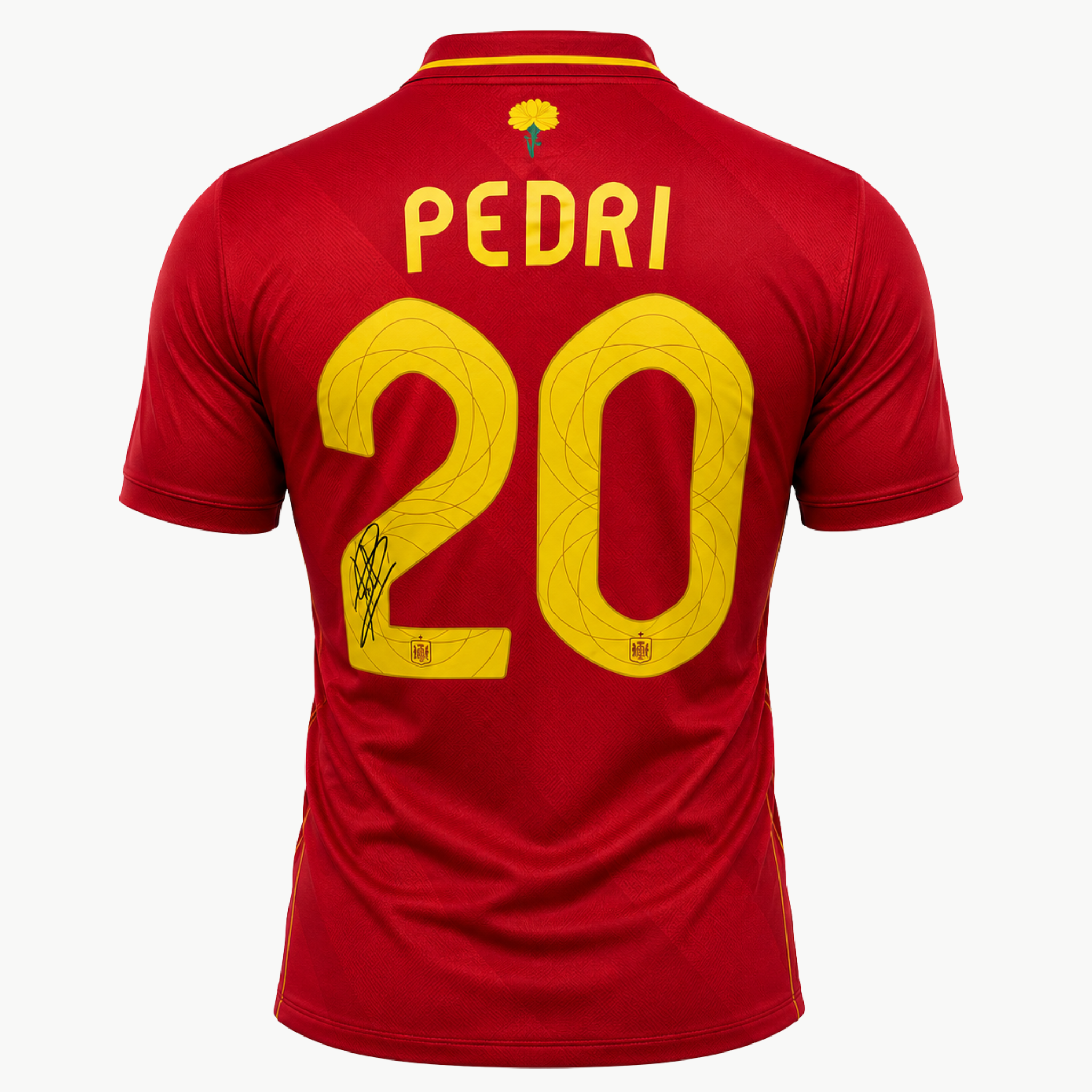 Pedri Signed Spain Home Football Shirt - 2024-25