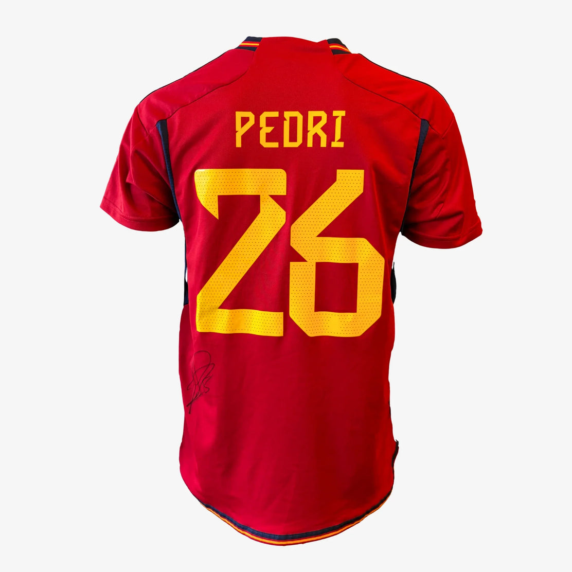 PedriSignedSpainHomeFootballShirt_2020-21 | Iconic Shirts
