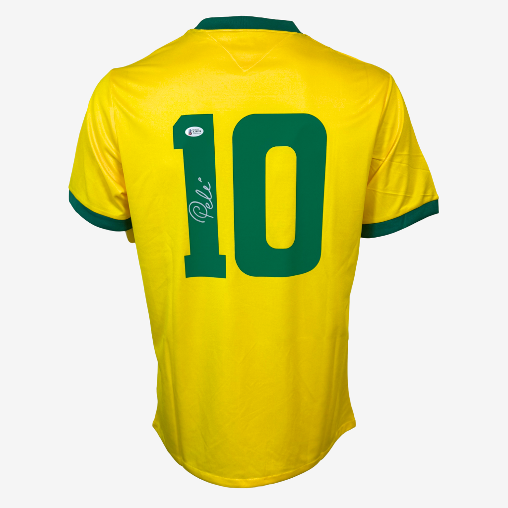 Pelé Signed Brazil Football Shirt - 1970 Home
