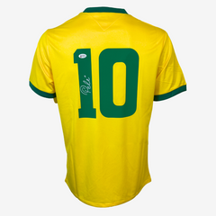 Pelé Signed Brazil Football Shirt - 1970 Home