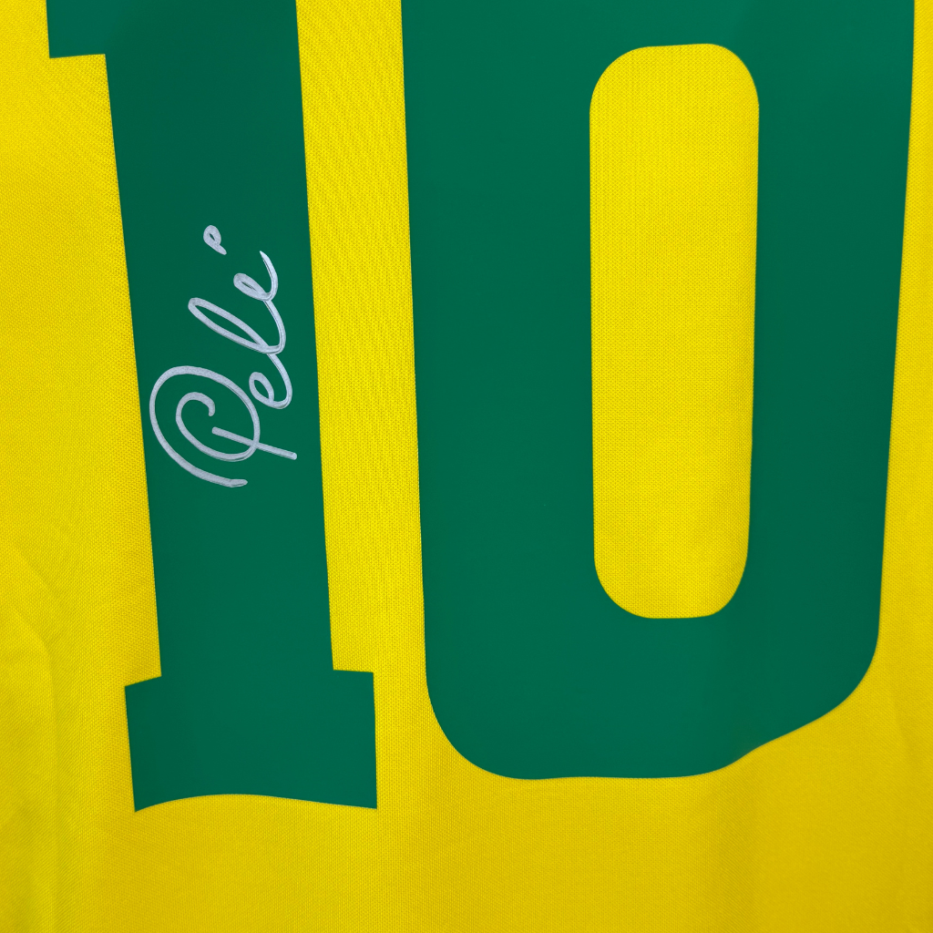 Pelé Signed Brazil Football Shirt - 1970 Home