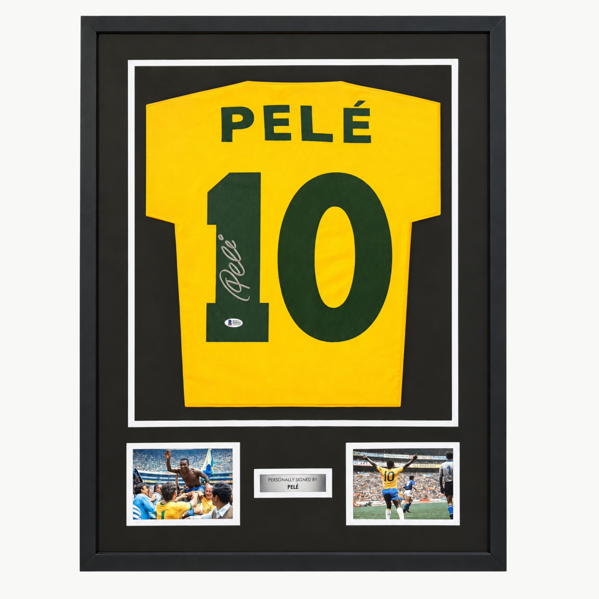 Pelé Signed Brazil 1970 Football Shirt - Framed