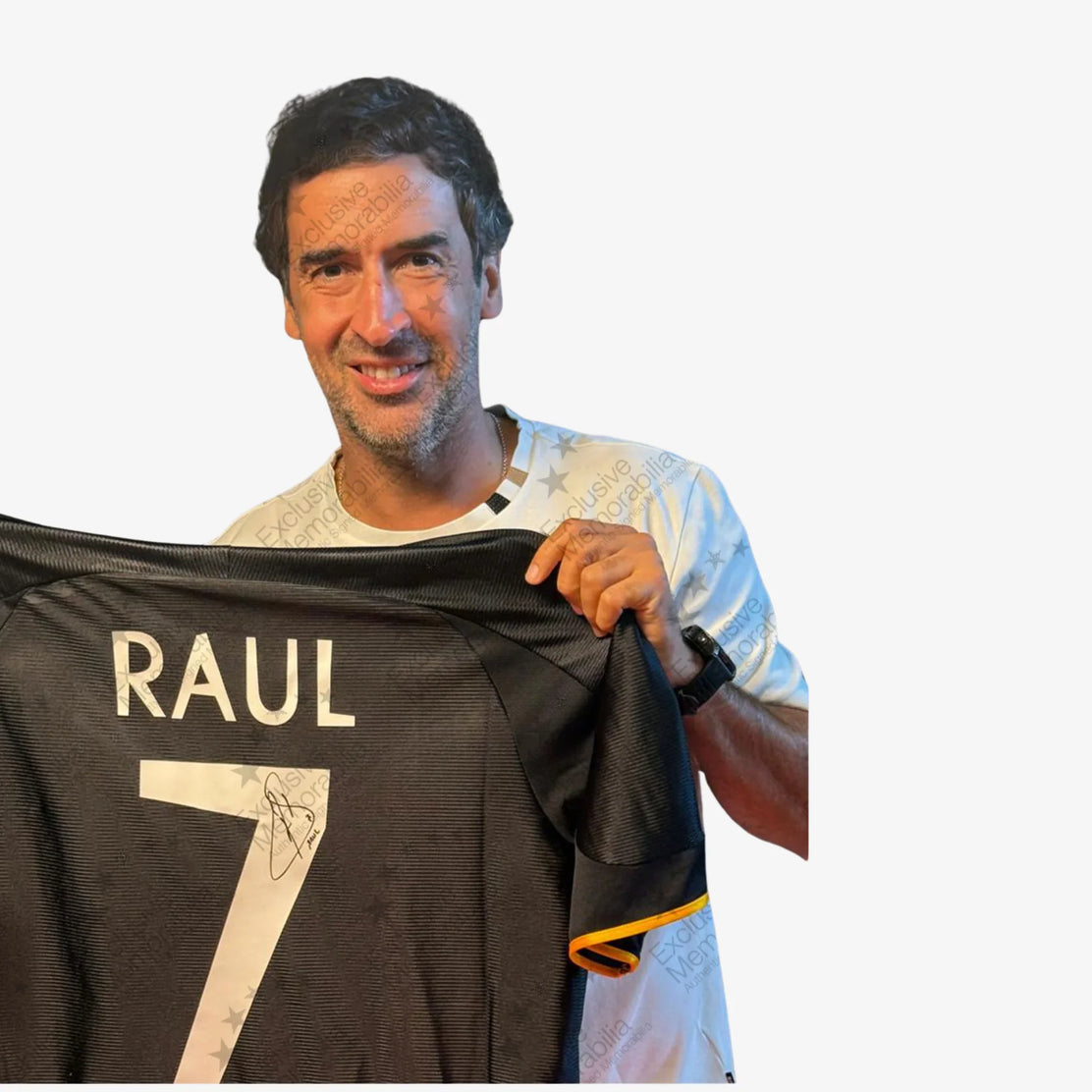RaulSignedRealMadridFootballShirt-1999-2000Away-photoproof | Iconic Shirts