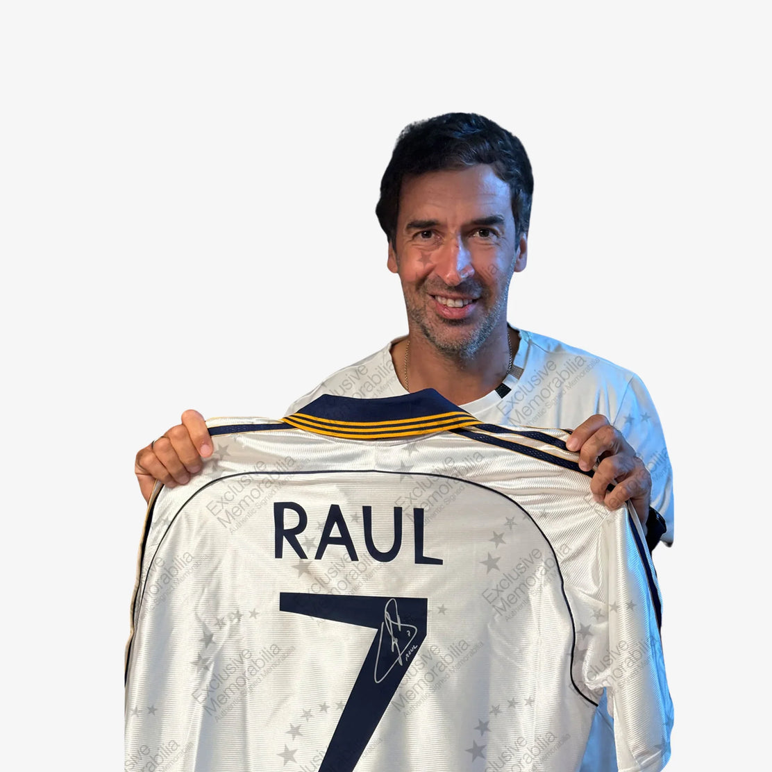 RaulSignedRealMadridFootballShirt-1999-2000Home-photoproof | Iconic Shirts