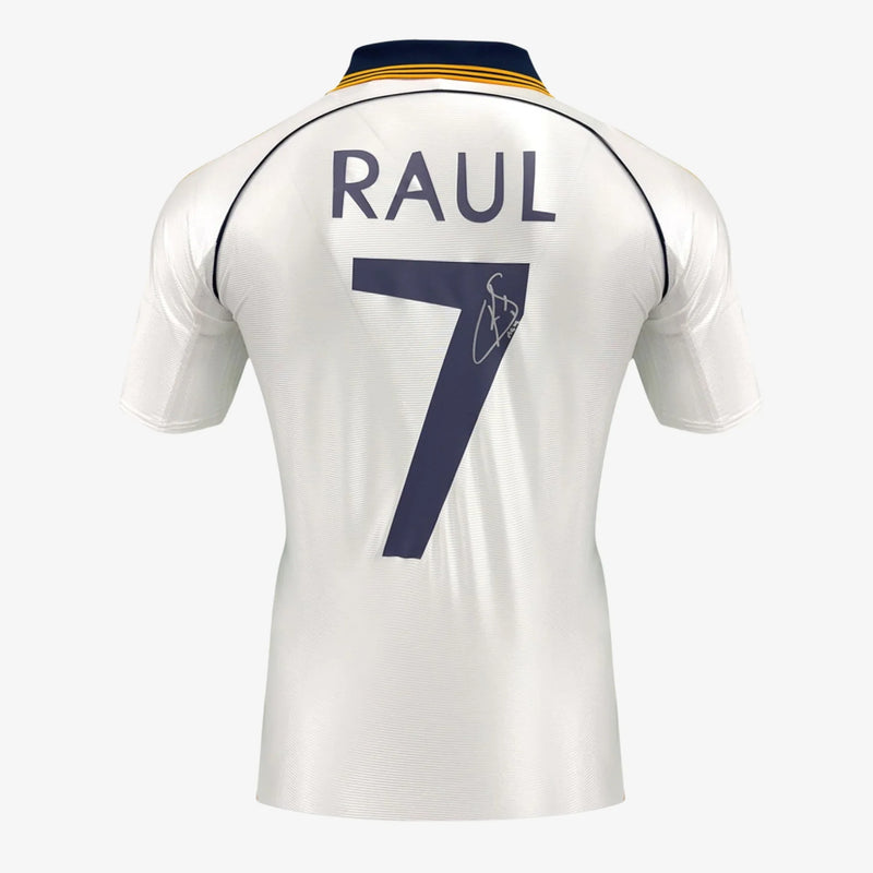 RaulSigniertesRealMadridFußballtrikot-1999-2000Heim | Iconic Shirts