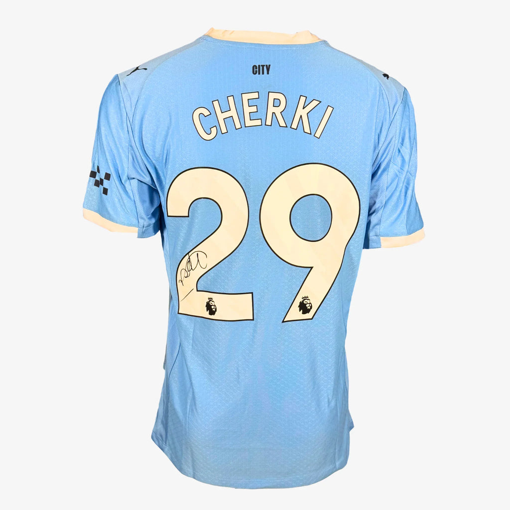 Rayan Cherki Signed Manchester City Home Shirt 2025-2026