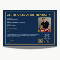Robert Lewandowski Signed FC Barcelona Football Shirt - 2025-26 Home