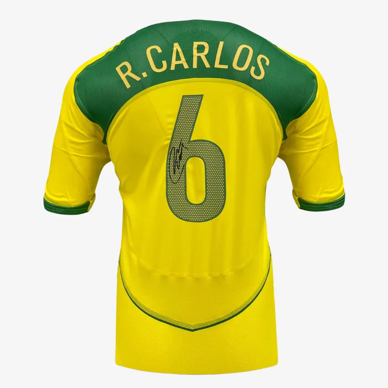 RobertoCarlos signiertes Brasilien-Fußballtrikot-2004-06 Home | Iconic Shirts