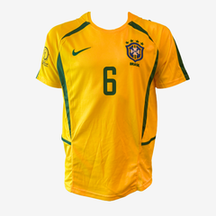Roberto Carlos Signed Brazil Home Football Shirt – 2002 World Cup
