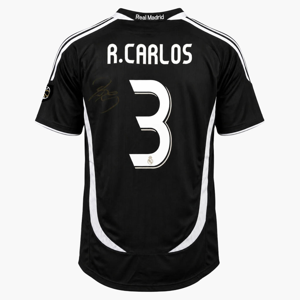 Roberto Carlos Signed Real Madrid Away Shirt 2006–07