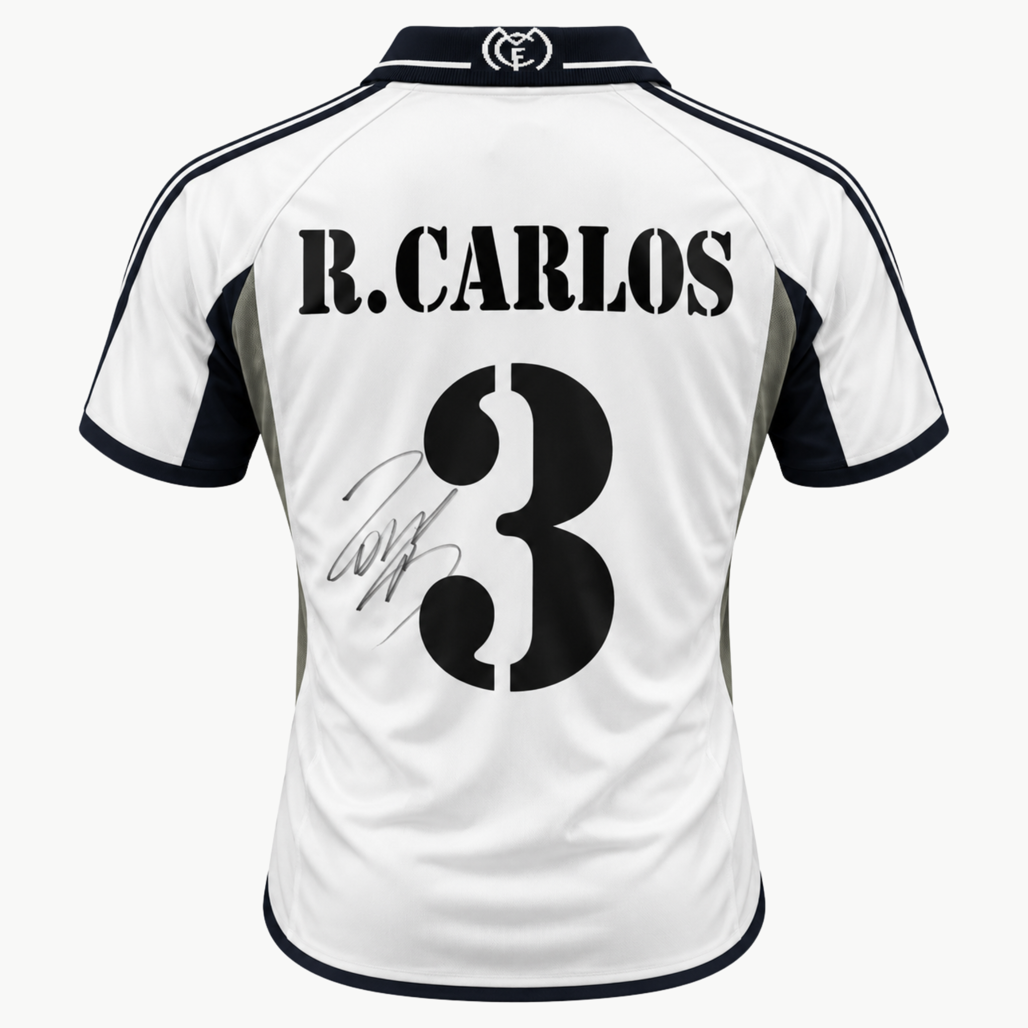 Roberto Carlos Signed Real Madrid Home Football Shirt – 2000–01