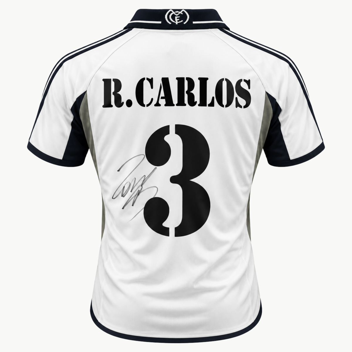 Roberto Carlos Signed Real Madrid Home Football Shirt – 2000–01