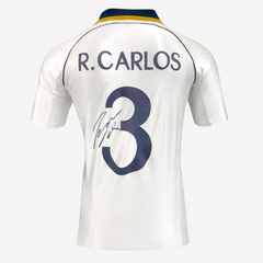 Camiseta de Fútbol Firmada por Roberto Carlos del Real Madrid - Temporada 1999-00 Local