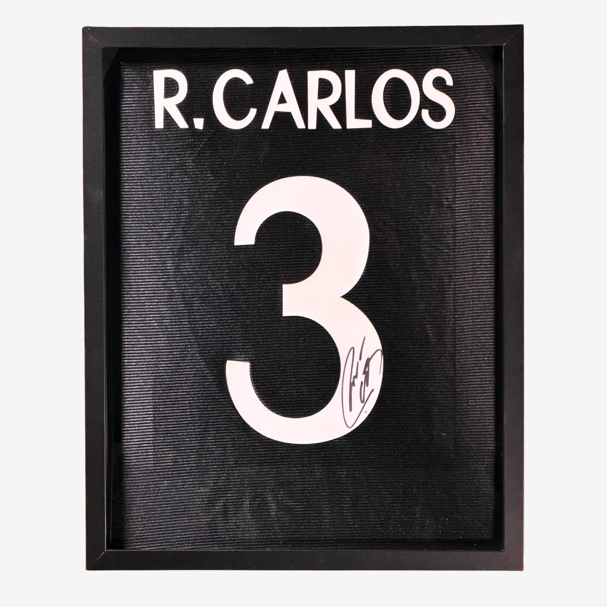 Roberto Carlos Signed Real Madrid 1999–2000 Away Shirt – Framed