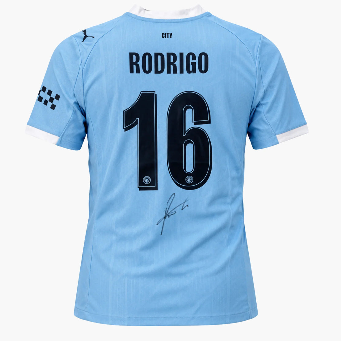 Maillot domicile Manchester City 2025_26 signé Rodrigo | Iconic Shirts