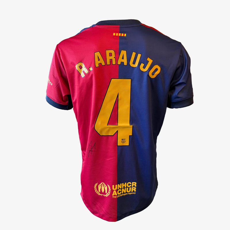 RonaldAraujoSignedFCBarcelonaHomeFootballShirt_2024_25 | Iconic Shirts