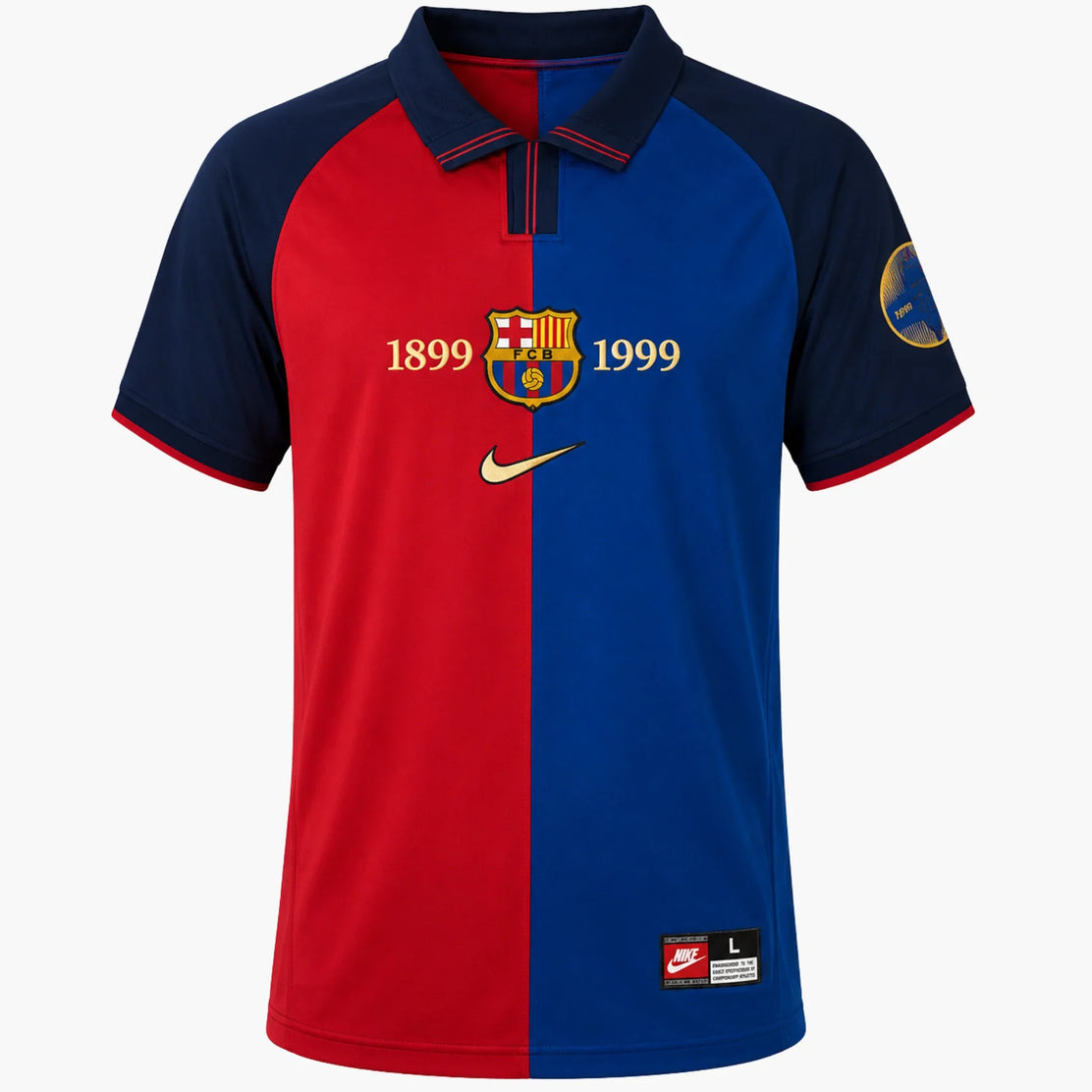 Ronald de Boer maillot du centenaire du FC Barcelone 1999 signé - face avant | Iconic Shirts