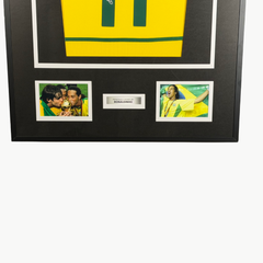 Ronaldinho Signed Brazil - 2002 Home Shirt - Framed - Iconic Shirts # #