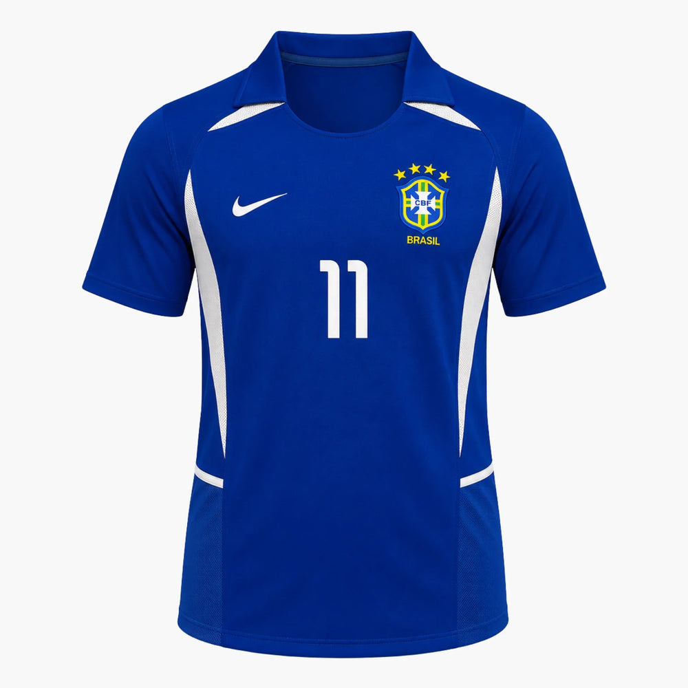 RonaldinhoSignedBrazil2002AwayShirt-front | Iconic Shirts