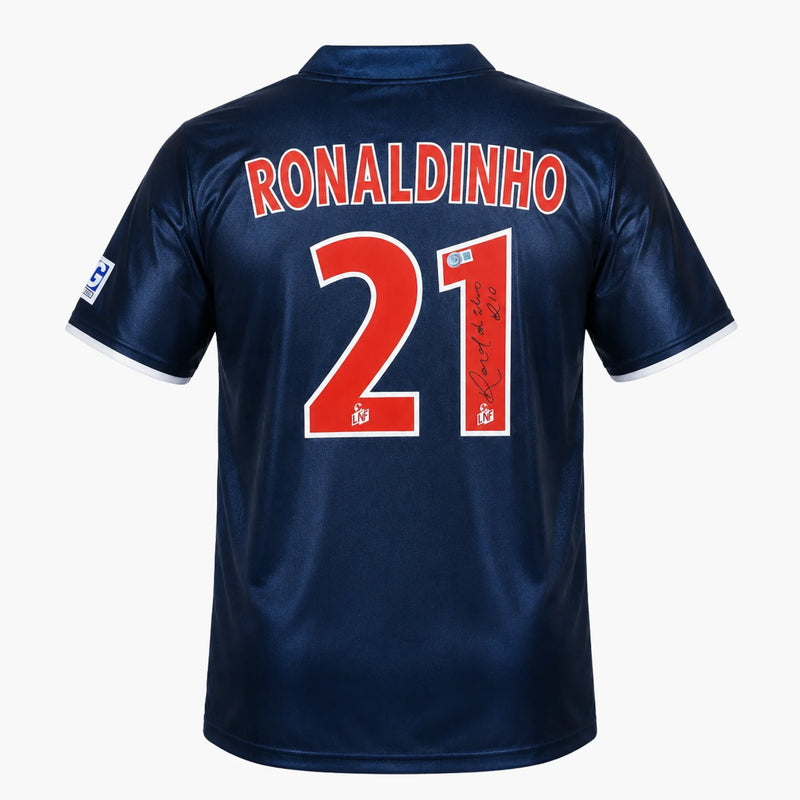 RonaldinhoSignedPSGParisSaintGermainHomeShirt2001_02 | Iconic Shirts