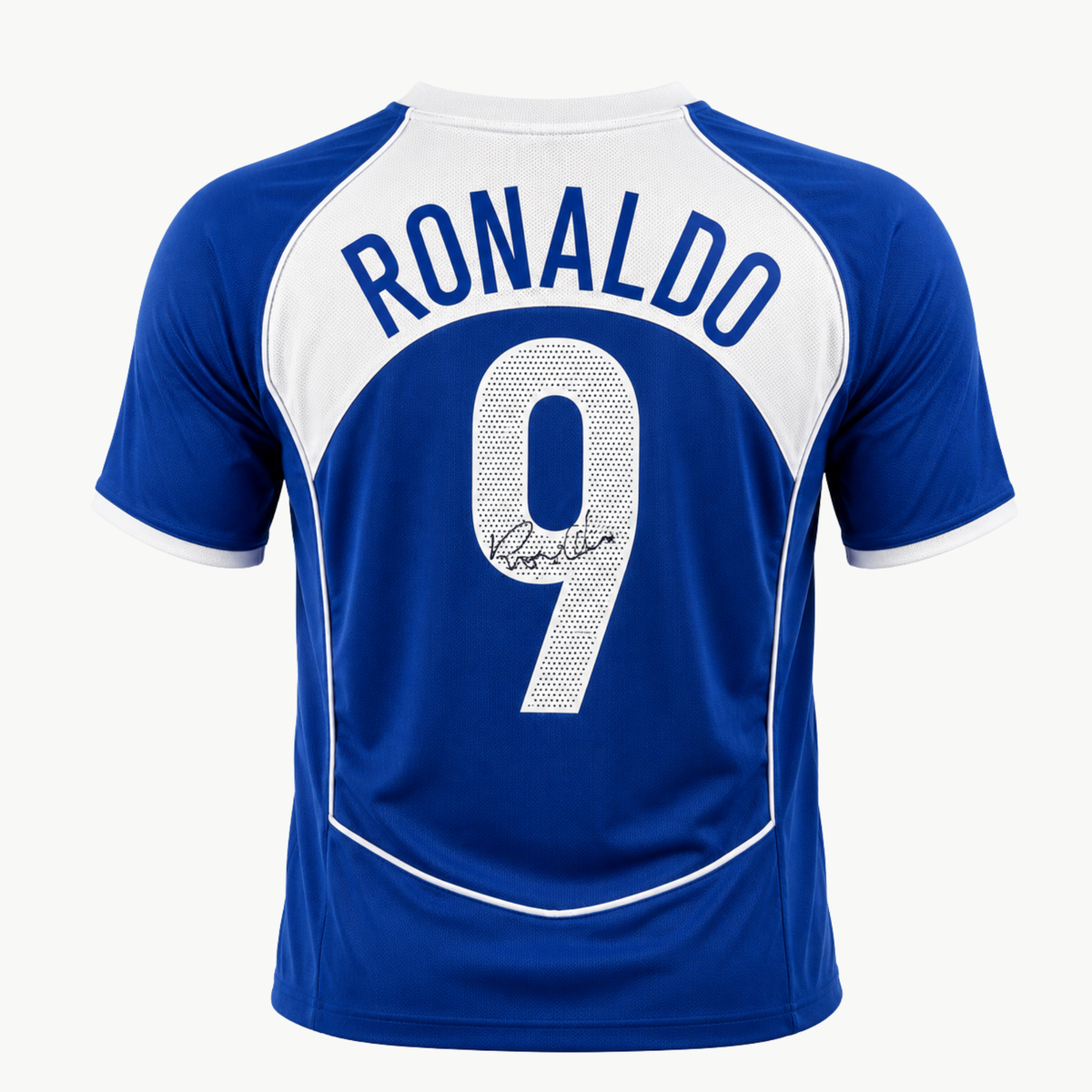 Ronaldo Nazário Signed Brazil 2002 Retro Away Shirt