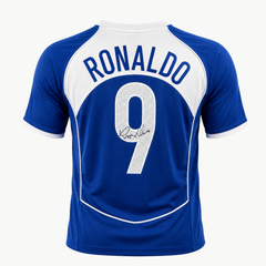 Ronaldo Nazário Signed Brazil 2002 Retro Away Shirt