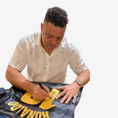 Ronaldo de Lima Signed & Framed Inter Milan 1998 UEFA Cup Final Football Shirt