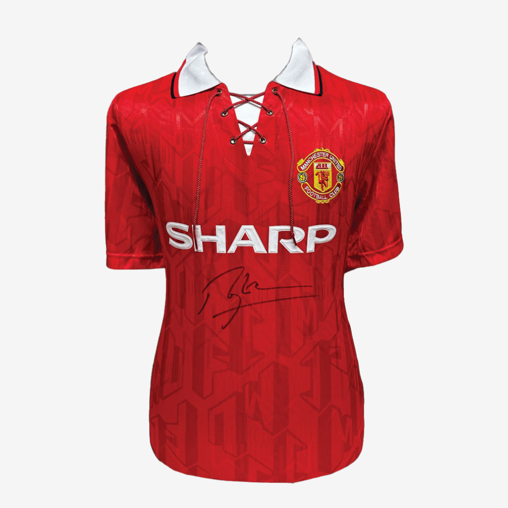 Maillot de football Manchester United signé par Roy Keane - Domicile rétro 1994