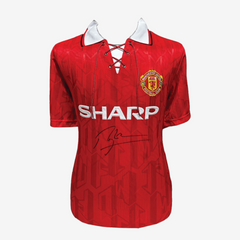 Maillot de football Manchester United signé par Roy Keane - Domicile rétro 1994