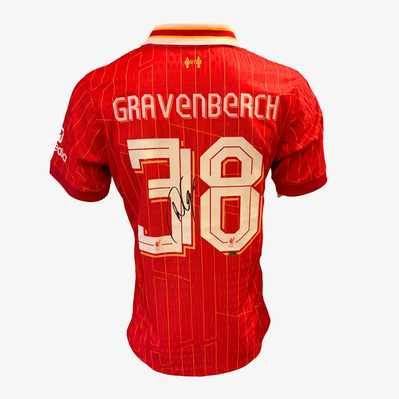 RyanGravenberchSignedLiverpoolFootballShirt-2024-25Home-back | Iconic Shirts