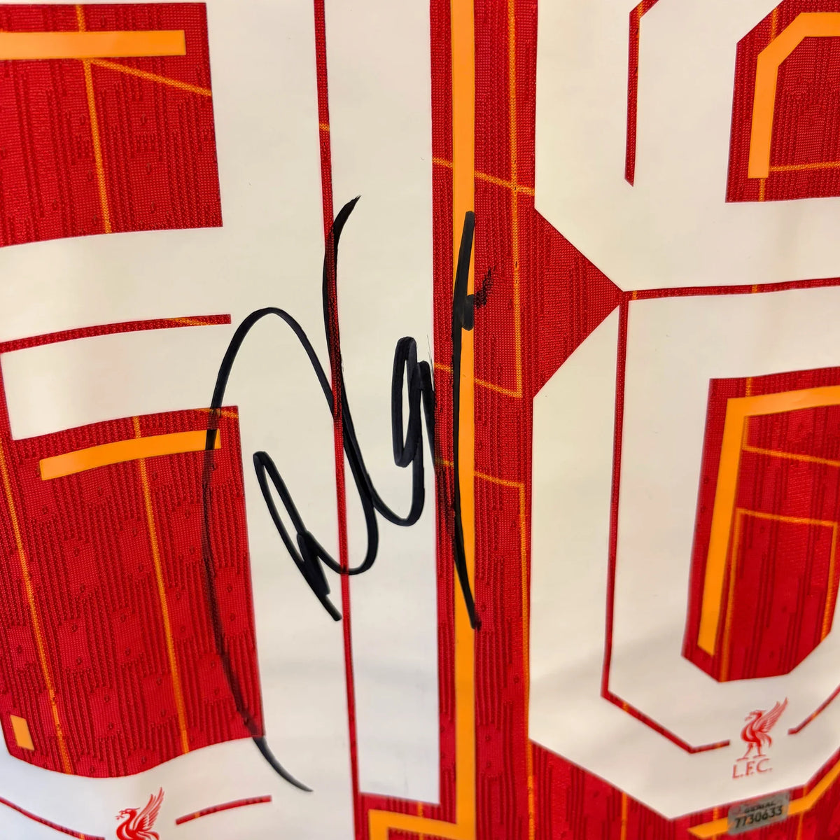 RyanGravenberchSignedLiverpoolFootballShirt-2024-25Home-signature | Iconic Shirts