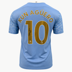 Sergio Agüero Signed Manchester City Shirt Legends Collectors Box Set