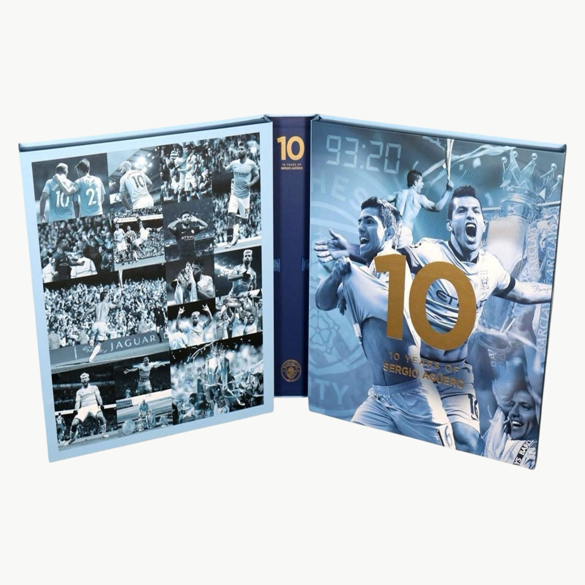 Sergio Agüero Signed Manchester City Shirt Legends Collectors Box Set