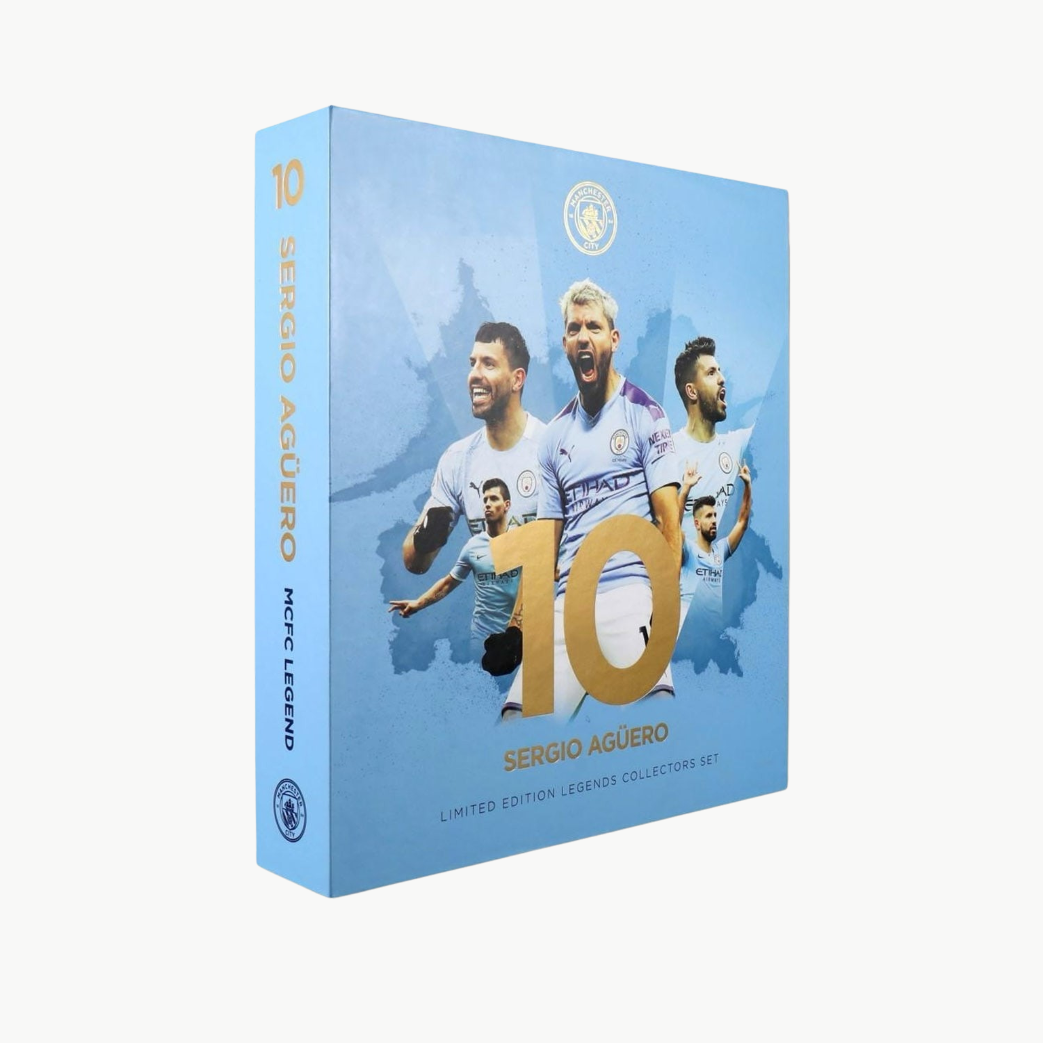 Sergio Agüero Signed Manchester City Shirt Legends Collectors Box Set