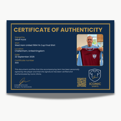 Sir Geoff Hurst Signed West Ham United 1964 FA Cup Final Shirt