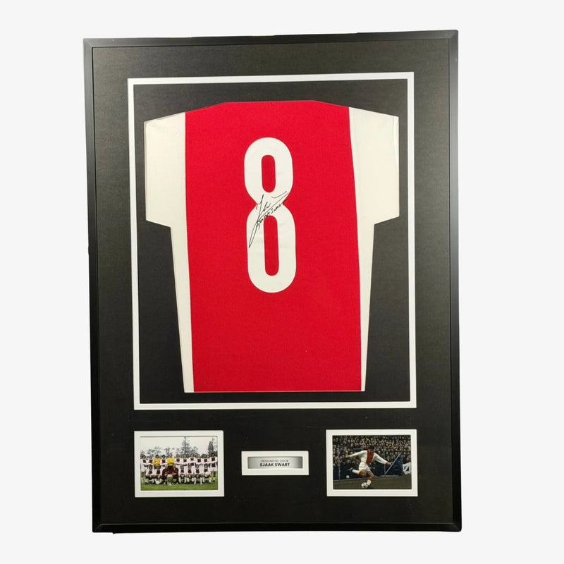Sjaak_Swart_signiertes_Ajax_Trikot_-_Nummer_8_-_gerahmt_|_Iconic_Shirts