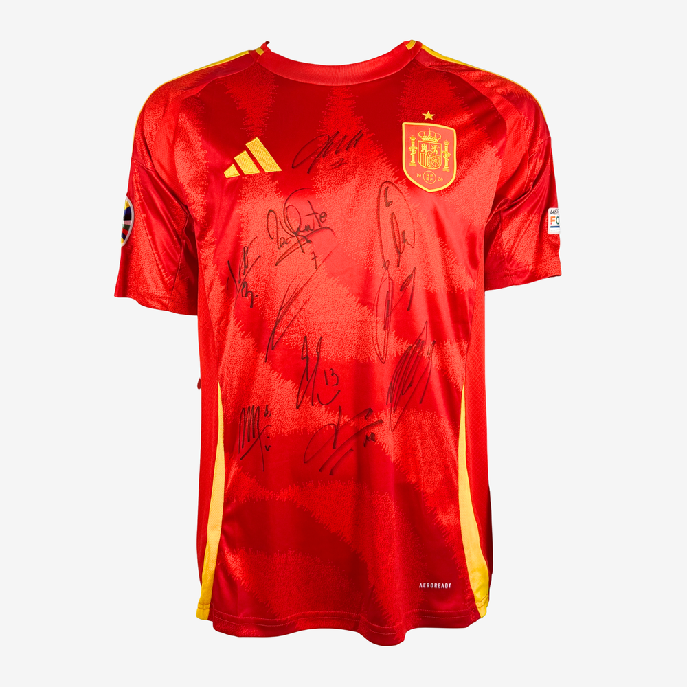Spain Home Shirt 2024 – Multi Signed - Iconic Shirts