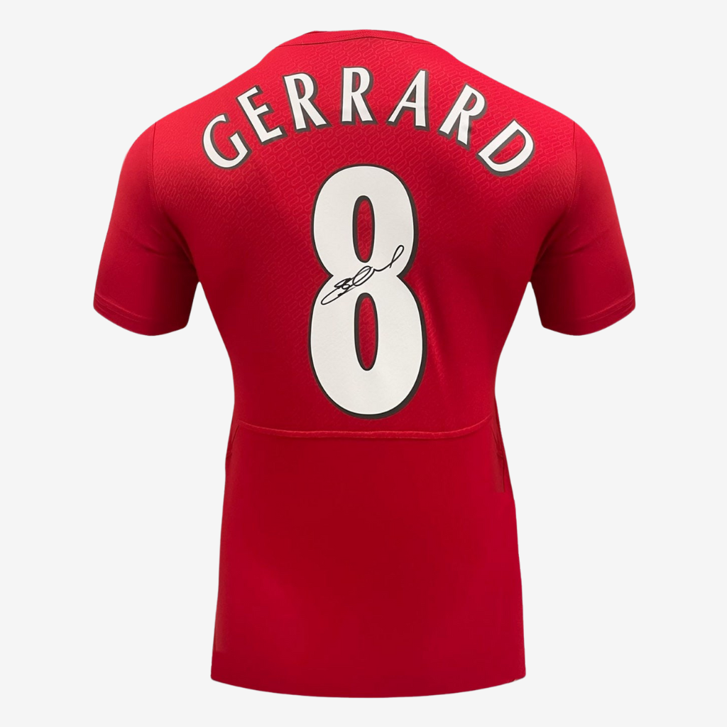 Steven Gerrard Signed Liverpool Football Shirt - 2005 Home