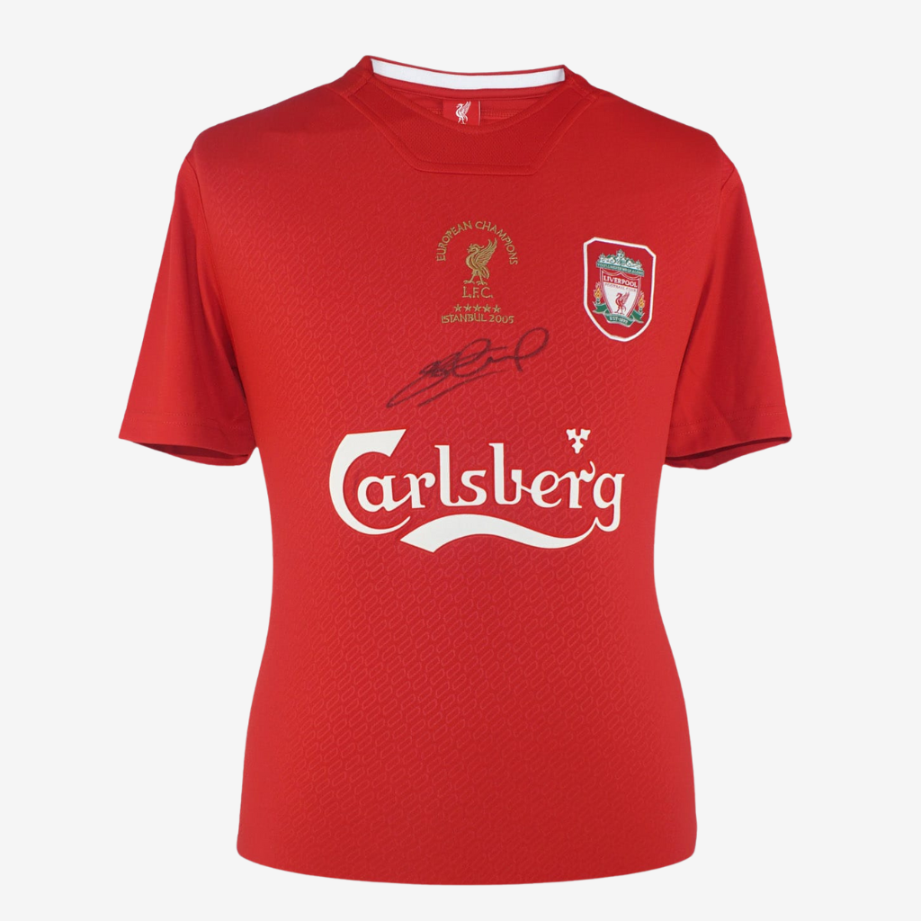 Steven Gerrard Signed Liverpool Football Shirt - 2005 Champions League Final