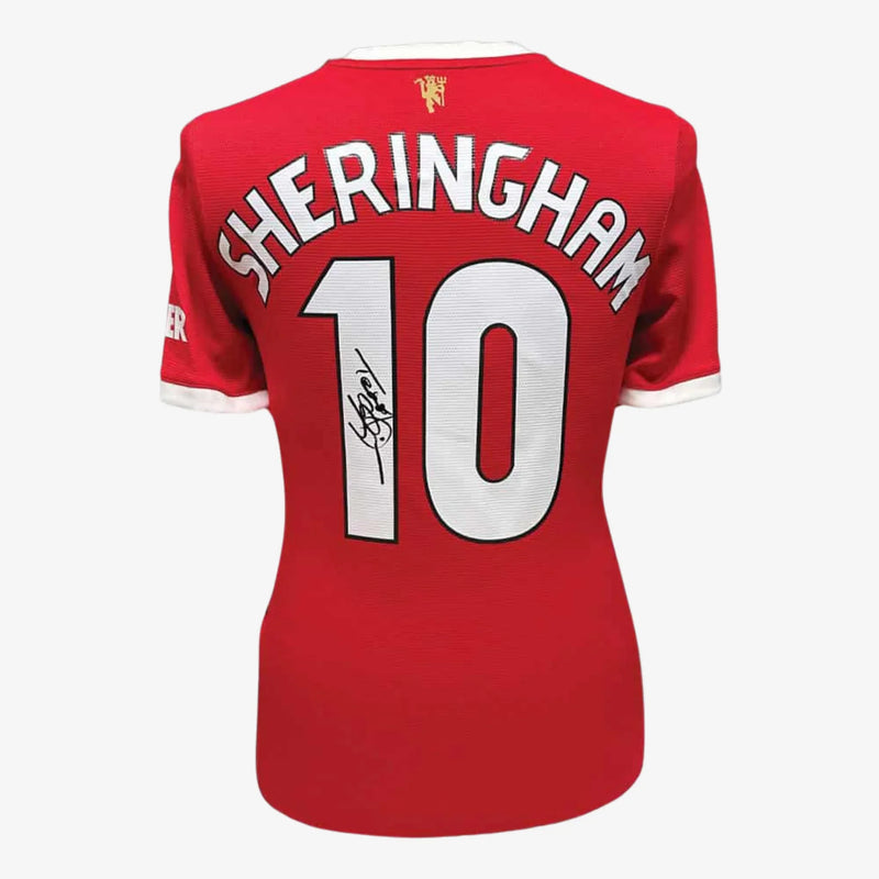 Von Teddy Sheringham signiertes Manchester-United-Fußballtrikot_2021_22 | Iconic Shirts