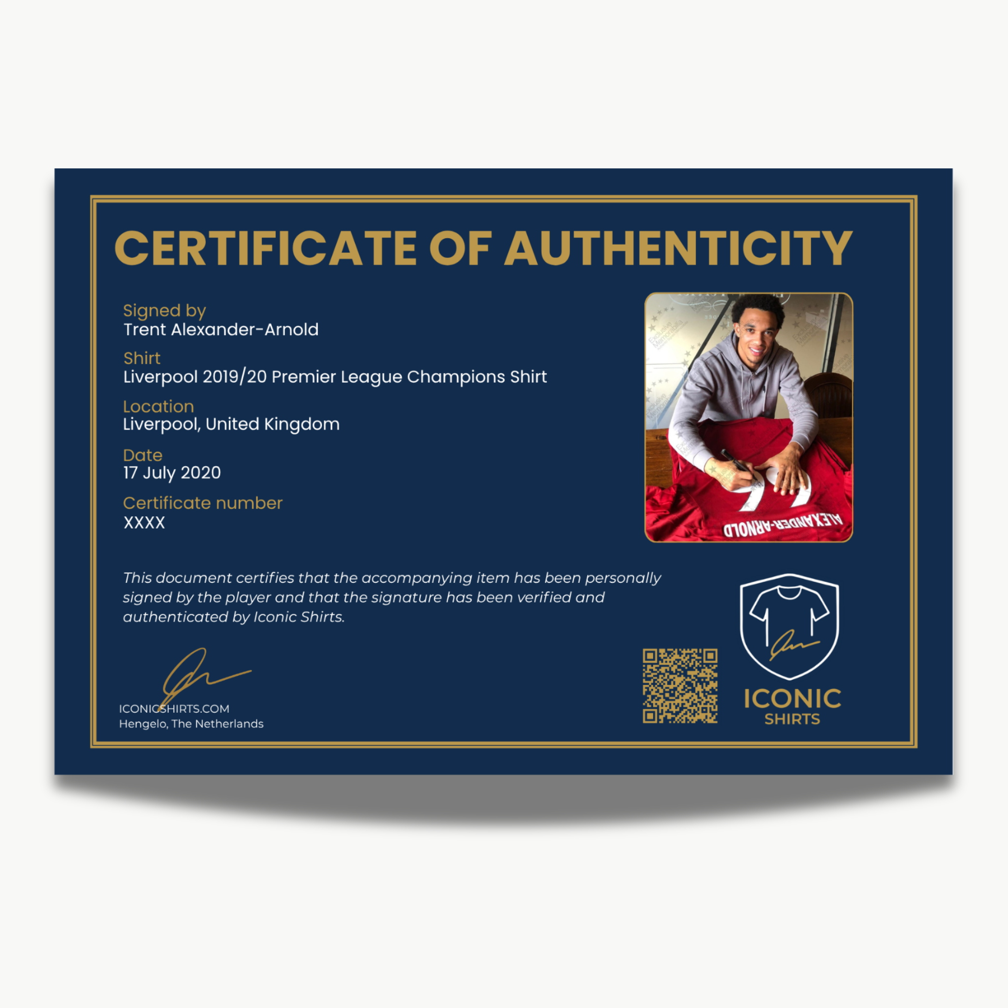 Trent Alexander-Arnold Signed Liverpool Football Shirt - 2019-20 Home
