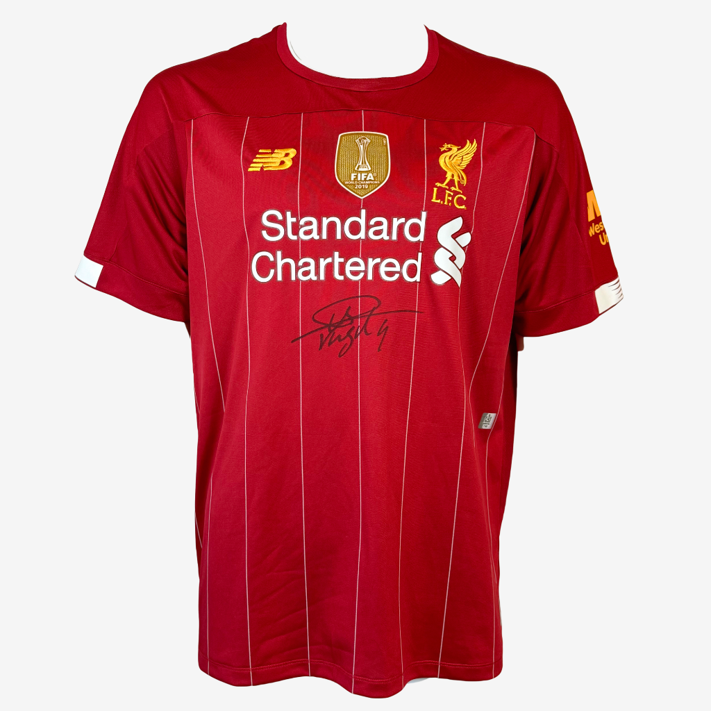 维吉尔·范迪克签名利物浦足球球衣 - 2019-20 主场版