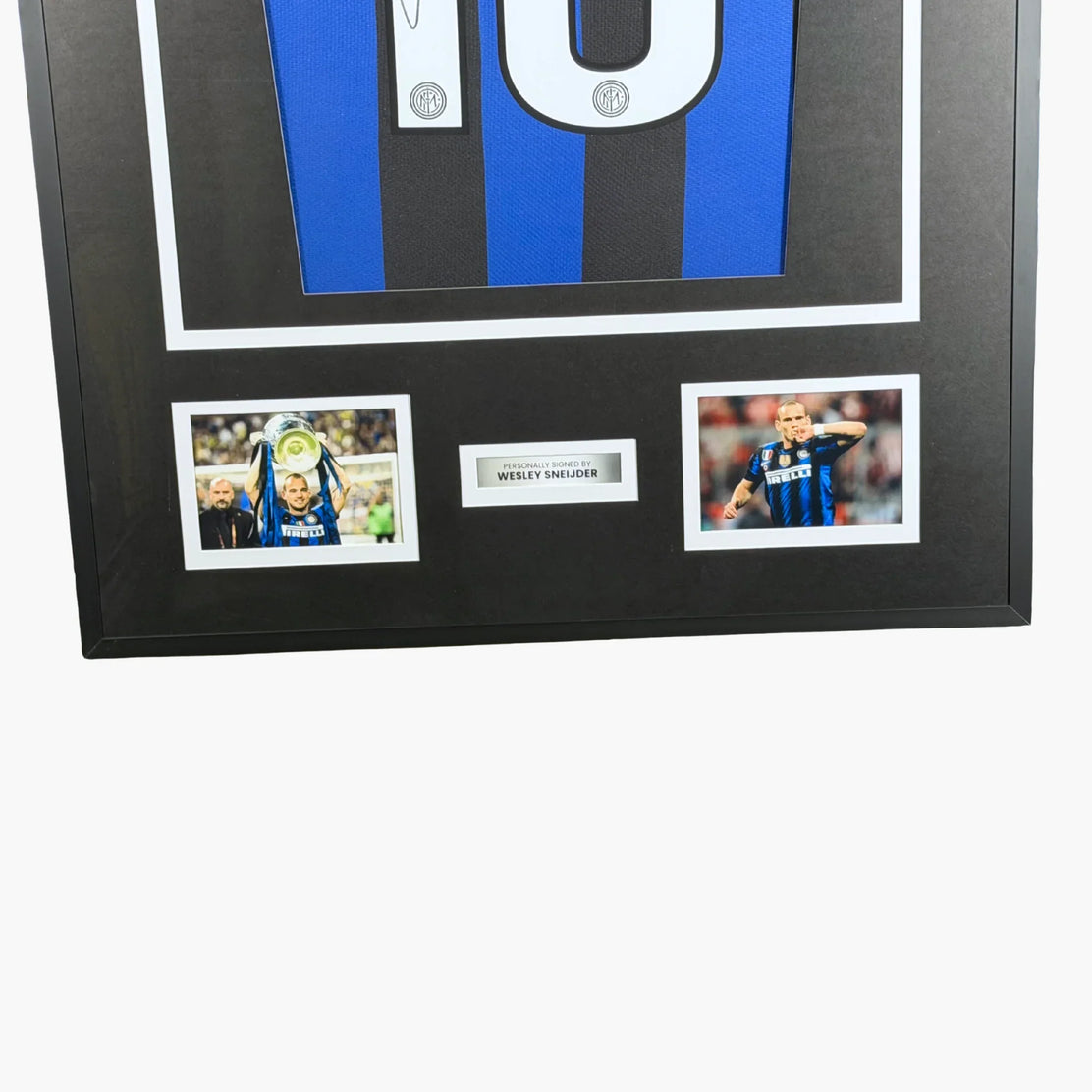 WesleySneijderSignedInterMilanFootballShirt-2010HomeCLFinal-Framed-photos | Iconic Shirts