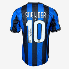 Wesley Sneijder Gesigneerd Inter Milan Voetbalshirt - 2010 Thuis Champions League Finale