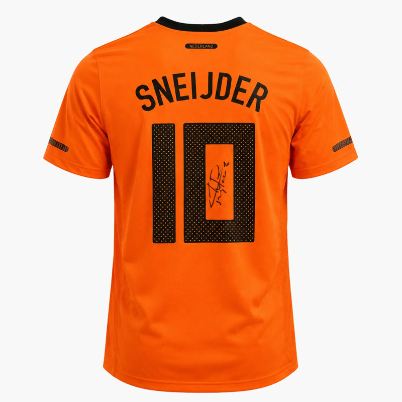 WesleySneijderSignedNetherlandsFootballShirt-2010Home | Iconic Shirts