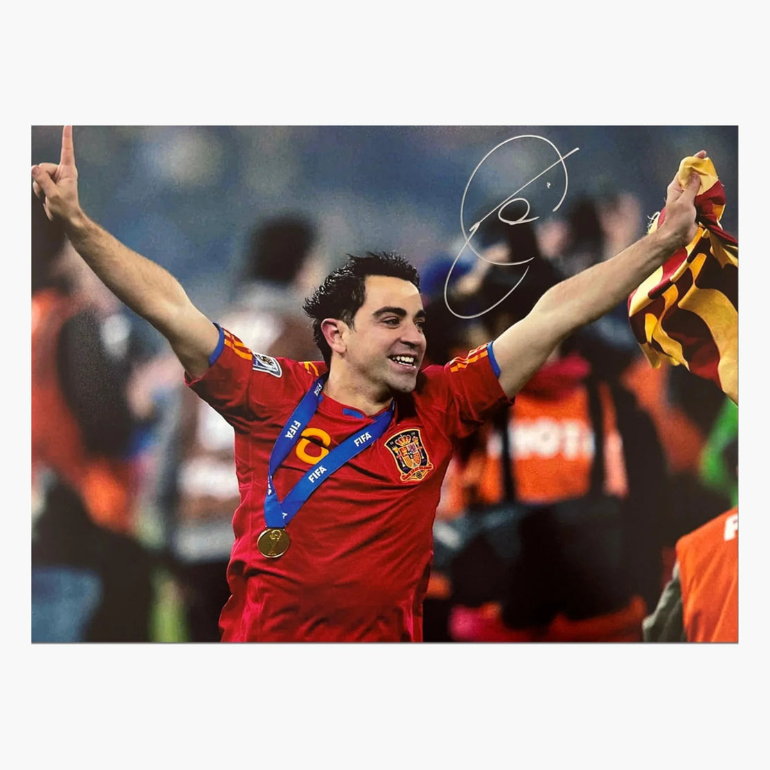 Photo de football signé XaviHernandez Espagne - WorldCup2010 | Iconic Shirts